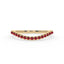 Rise pave curve ring ruby