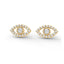 Protection evil eye stud earrings diamond