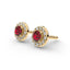 Iiluminate halo stud earring ruby