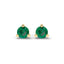 Empower solitaire stud earring emerald