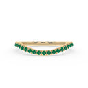 Rise pave curve ring emerald