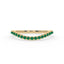 Rise pave curve ring emerald