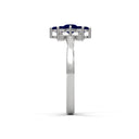 Serenity flower ring sapphire
