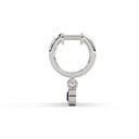 Fearless bezel hoops sapphire