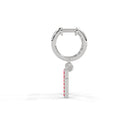 Divine cross drop hoops ruby