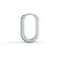 Rise pave rectangle curve hoops emerald