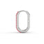 Rise pave rectangle curve hoops ruby