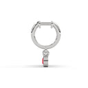 Fearless bezel hoops ruby