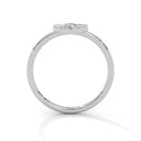 Amore fluted heart ring diamond