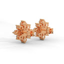 Serenity flower stud earrings diamond