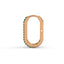 Rise pave rectangle curve hoops emerald