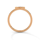 Amore fluted heart ring diamond