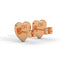 Amore fluted heart stud earrings diamond