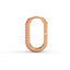 Rise pave rectangle curve hoops ruby