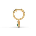 Fearless bezel hoops emerald