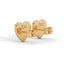 Amore fluted heart stud earrings diamond