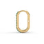 Rise pave rectangle curve hoops emerald