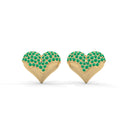 Enchanted Heart Earring Emerald