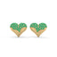 Enchanted Heart Earring Emerald