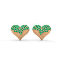 Enchanted Heart Earring Emerald