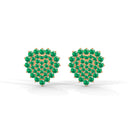 Dazzling Heart Earring Emerald