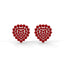 Dazzling Heart Earring Ruby