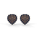 Dazzling Heart Earring Ruby Sapphire