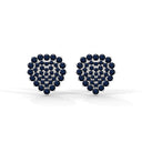 Dazzling Heart Earring Ruby Sapphire