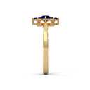 Serenity flower ring sapphire