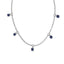 Empower five station necklace sapphire