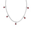 Empower five station necklace ruby