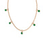 Empower five station necklace emerald