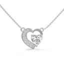 Hale hearted diamond pendant