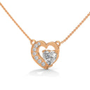 Hale hearted diamond pendant