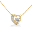 Hale hearted diamond pendant