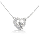 Hale hearted diamond pendant