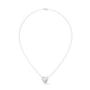 Hale hearted diamond pendant