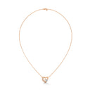 Hale hearted diamond pendant