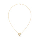 Hale hearted diamond pendant