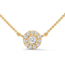 Gracious round cut diamond pendant