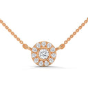 Gracious round cut diamond pendant