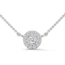 Gracious round cut diamond pendant