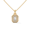 Earnest emerald cut diamond pendant