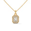 Earnest emerald cut diamond pendant