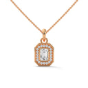 Earnest emerald cut diamond pendant