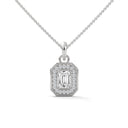 Earnest emerald cut diamond pendant