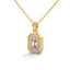 Earnest emerald cut diamond pendant