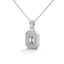 Earnest emerald cut diamond pendant