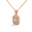 Earnest emerald cut diamond pendant