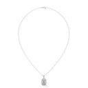 Earnest emerald cut diamond pendant
